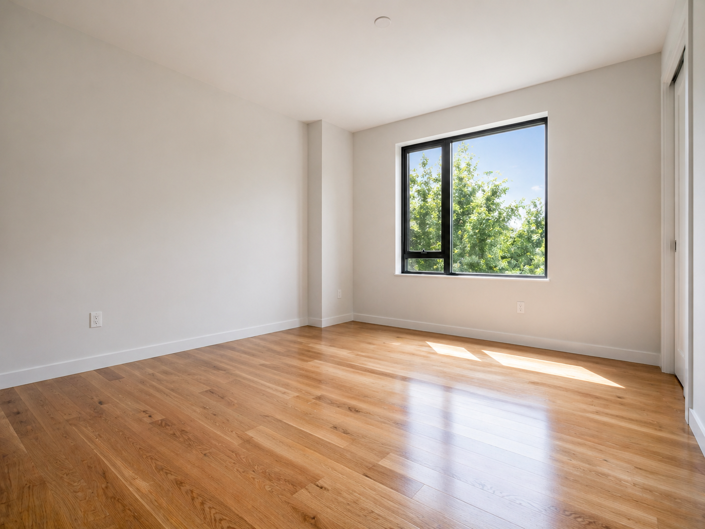 Clean apartment floor after turnover cleaning